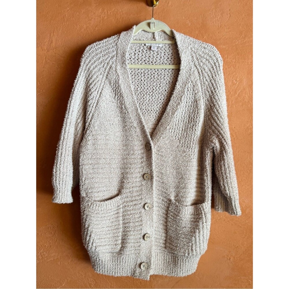 Barefoot Dreams Cozychic Button Front Cardigan XS Soft Lounge Sweater